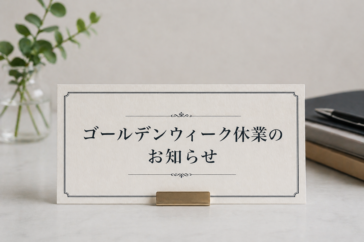 ゴールデンウィーク休業のお知らせ